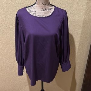 Eloquii long sleeve, purple blouse (gb), sz 16, like new | offer in description